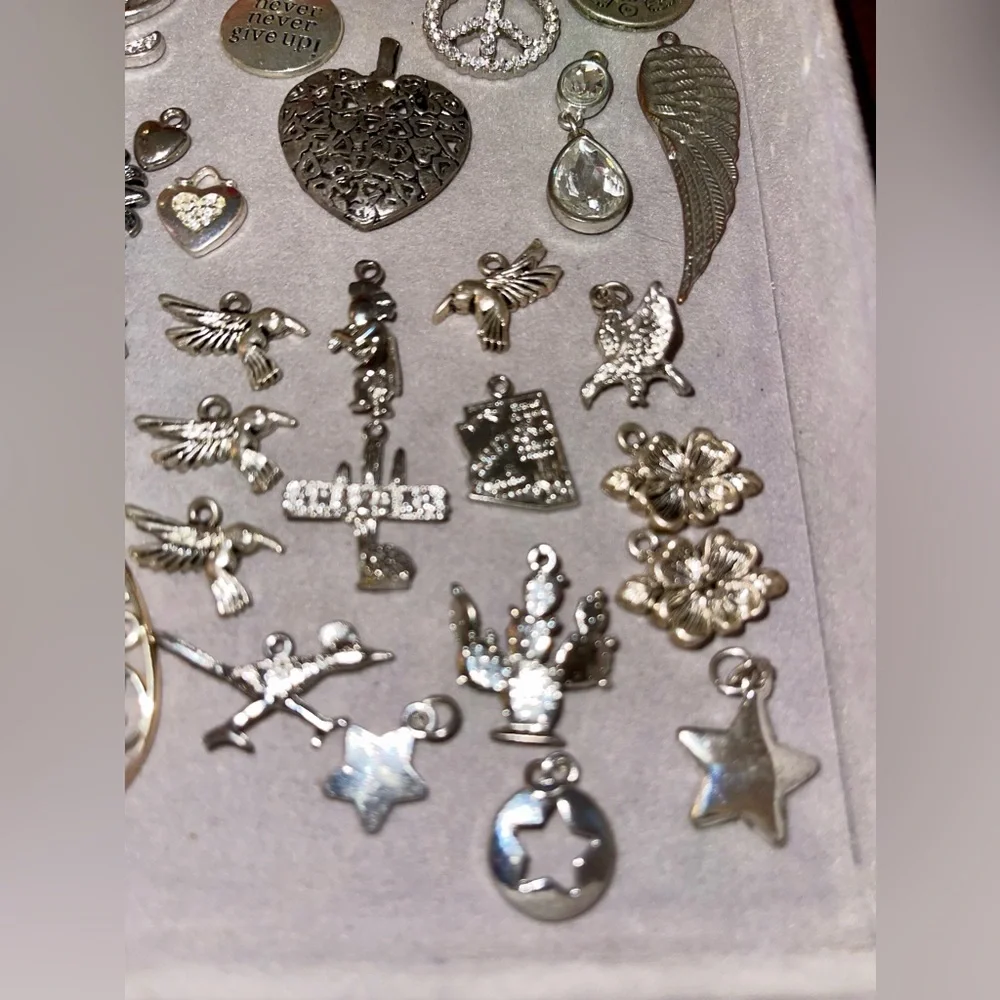 Bundle of 34 Silver Tone Charms. - Picture 4 of 9